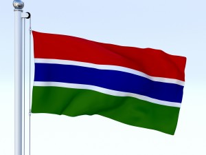animated gambia flag Modèle 3D