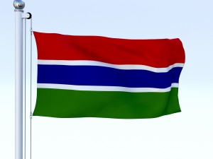 animated gambia flag Modèle 3D
