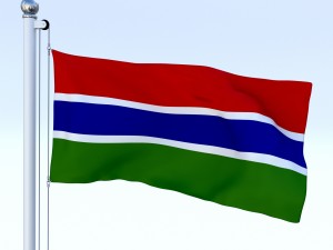 animated gambia flag Modèle 3D