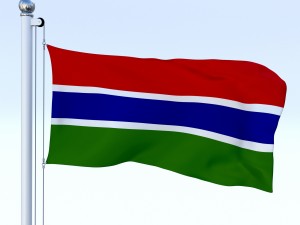 animated gambia flag Modèle 3D
