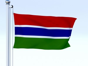 animated gambia flag Modèle 3D