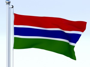 animated gambia flag Modèle 3D