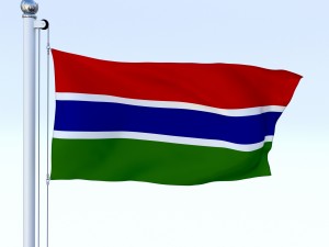 animated gambia flag Modèle 3D
