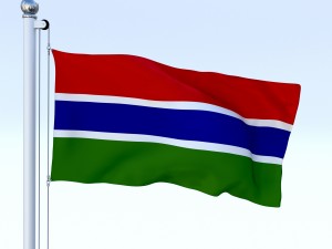 animated gambia flag Modèle 3D
