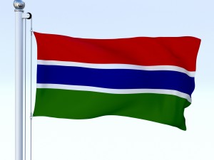 animated gambia flag Modèle 3D