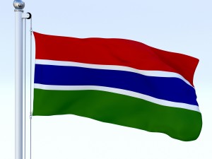 animated gambia flag Modèle 3D