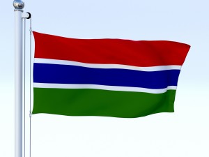 animated gambia flag Modèle 3D