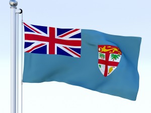 animated fiji flag 3D Модель