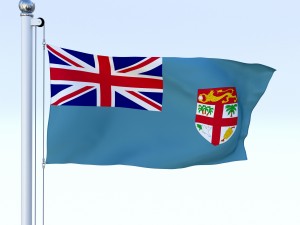 animated fiji flag 3D Модель