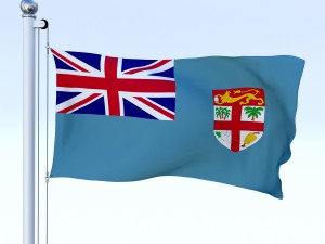 animated fiji flag 3D Модель