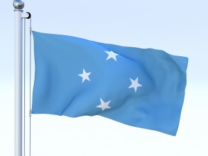 animated federated states of micronesia flag 3D मॉडल