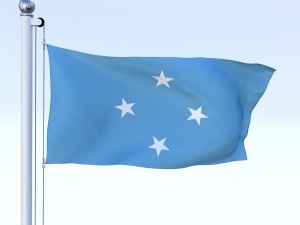 animated federated states of micronesia flag 3D 模型