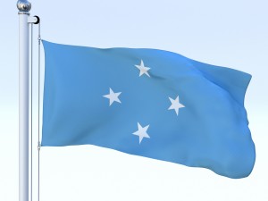 animated federated states of micronesia flag 3D 模型