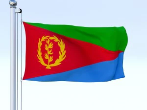 animated eritrea flag 3D Model