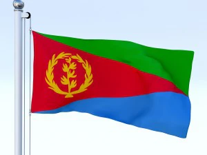 animated eritrea flag 3D Model
