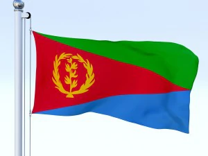animated eritrea flag 3D Model