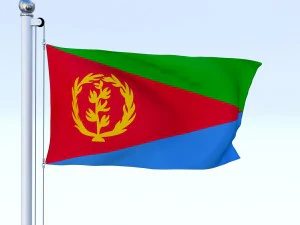 animated eritrea flag 3D Model