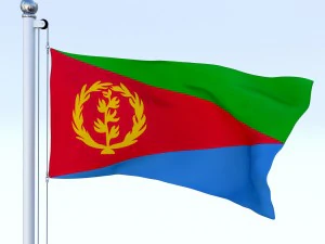 animated eritrea flag 3D Model