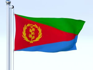 animated eritrea flag 3D Model
