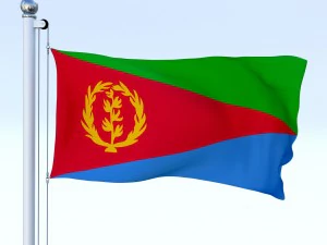 animated eritrea flag 3D Model