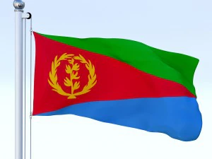 animated eritrea flag 3D Model