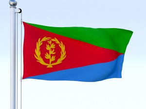 animated eritrea flag 3D 모델