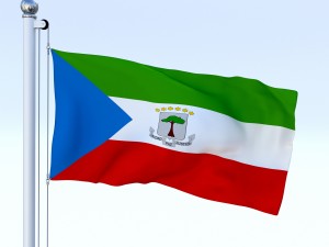 animated equatorial guinea flag 3D Model