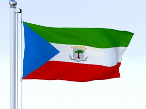 animated equatorial guinea flag 3D Model
