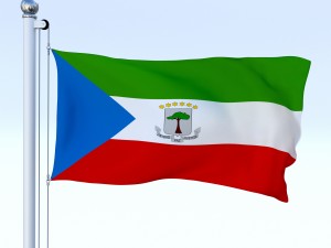 animated equatorial guinea flag 3D Model