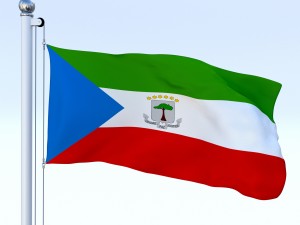 animated equatorial guinea flag 3D Model