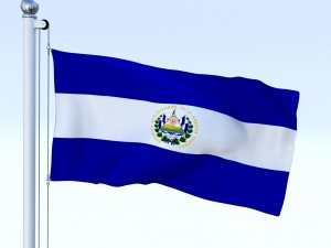 animated el salvador flag 3D मॉडल