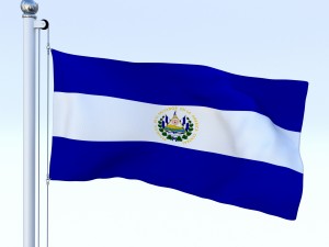 animated el salvador flag 3D Model