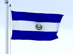 animated el salvador flag 3D Model
