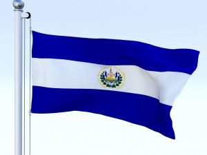 animated el salvador flag 3D Model