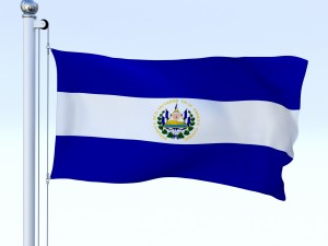 animated el salvador flag 3D Model