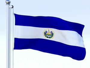 animated el salvador flag 3D Model