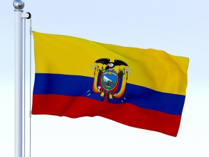 animated ecuador flag 3D Model
