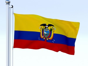 animated ecuador flag 3D Model