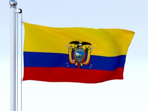 animated ecuador flag 3D Model