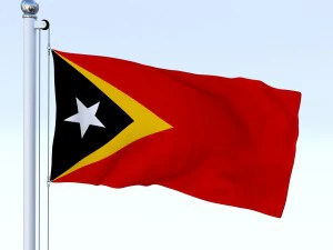 geanimeerde vlag van Oost-Timor 3D Model