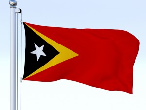 animated east timor flag Modelo 3D