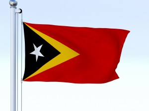 animated east timor flag Modelo 3D