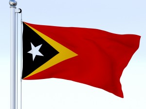 animated east timor flag Modelo 3D