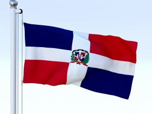 animated dominican republic flag Modèle 3D