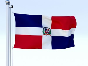 animated dominican republic flag 3D Model