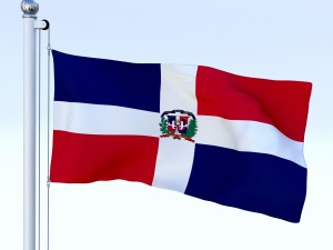 animated dominican republic flag 3D Model