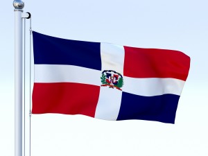 animated dominican republic flag 3D Model