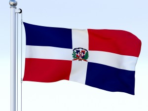 animated dominican republic flag 3D Model