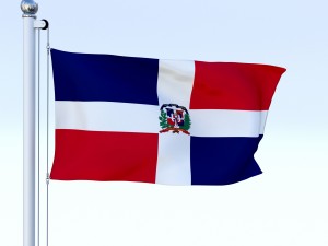 animated dominican republic flag 3D Model