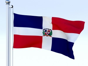 animated dominican republic flag 3D Model